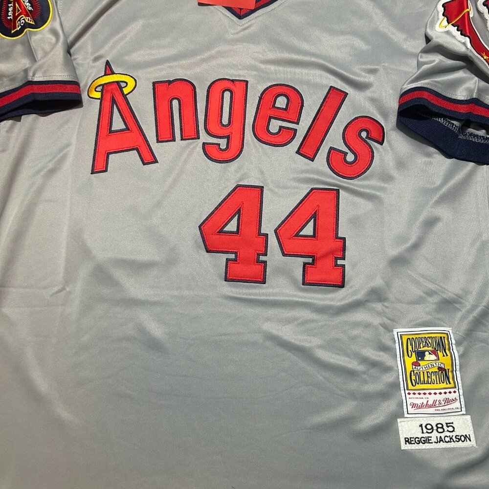 1980s ANAHEIM ANGELS REGGIE JACKSON Men's JERSEY Sz M,L,XL,2X by Mitchell & Ness - Picture 4 of 9